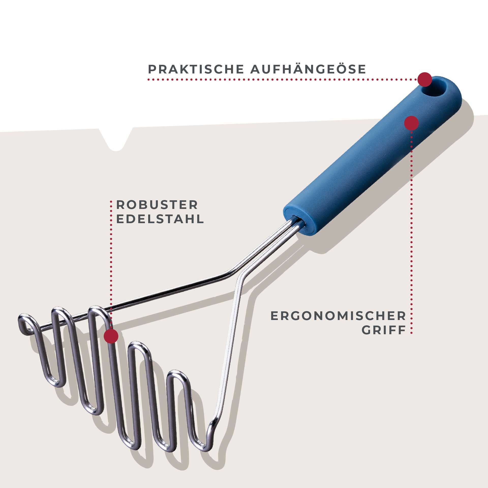 Tłuczek do ziemniaków Essential – komfort w gotowaniu