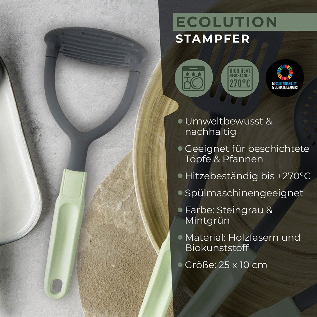 Tłuczek do ziemniaków Ecolution – ekologiczne i wygodne gotowanie