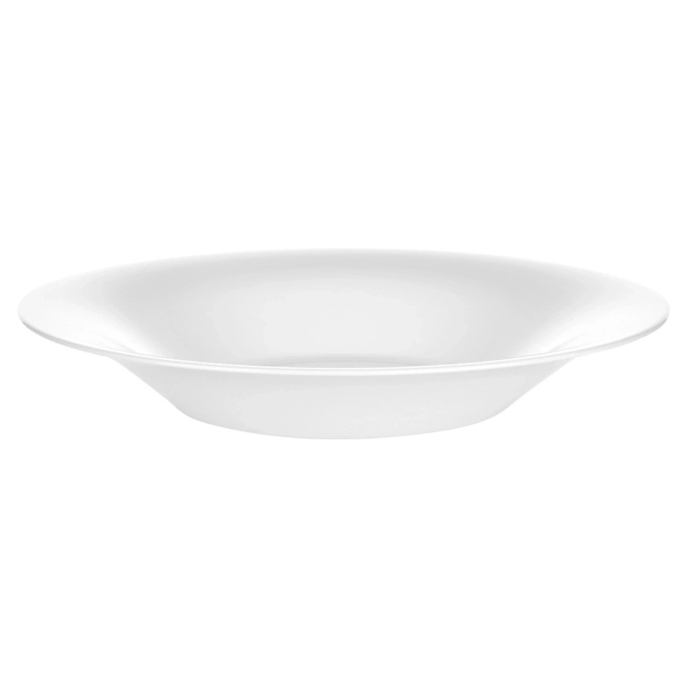 Talerze obiadowe głębokie szklane białe 21,5 cm, 400 ml 6 szt.