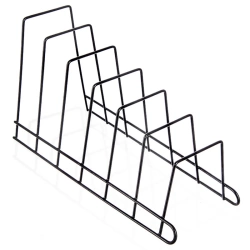 Stojak na pokrywki i talerze metalowy czarny RADKA 34,5x14x19 cm