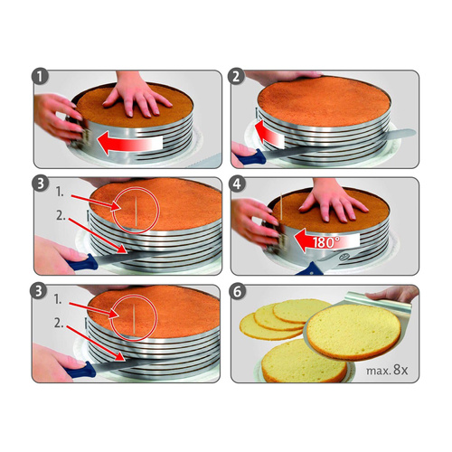 Regulowana pomoc do cięcia biszkoptów Ø26-28 cm Dr. Oetker