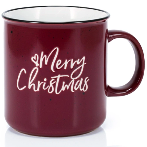 Kubek ceramiczny bordowy XXL 700 ml