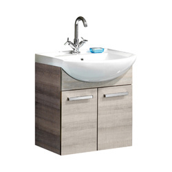 Szafka 62,4 cm z umywalką ceramiczną szary dąb A-Vero Fackelmann