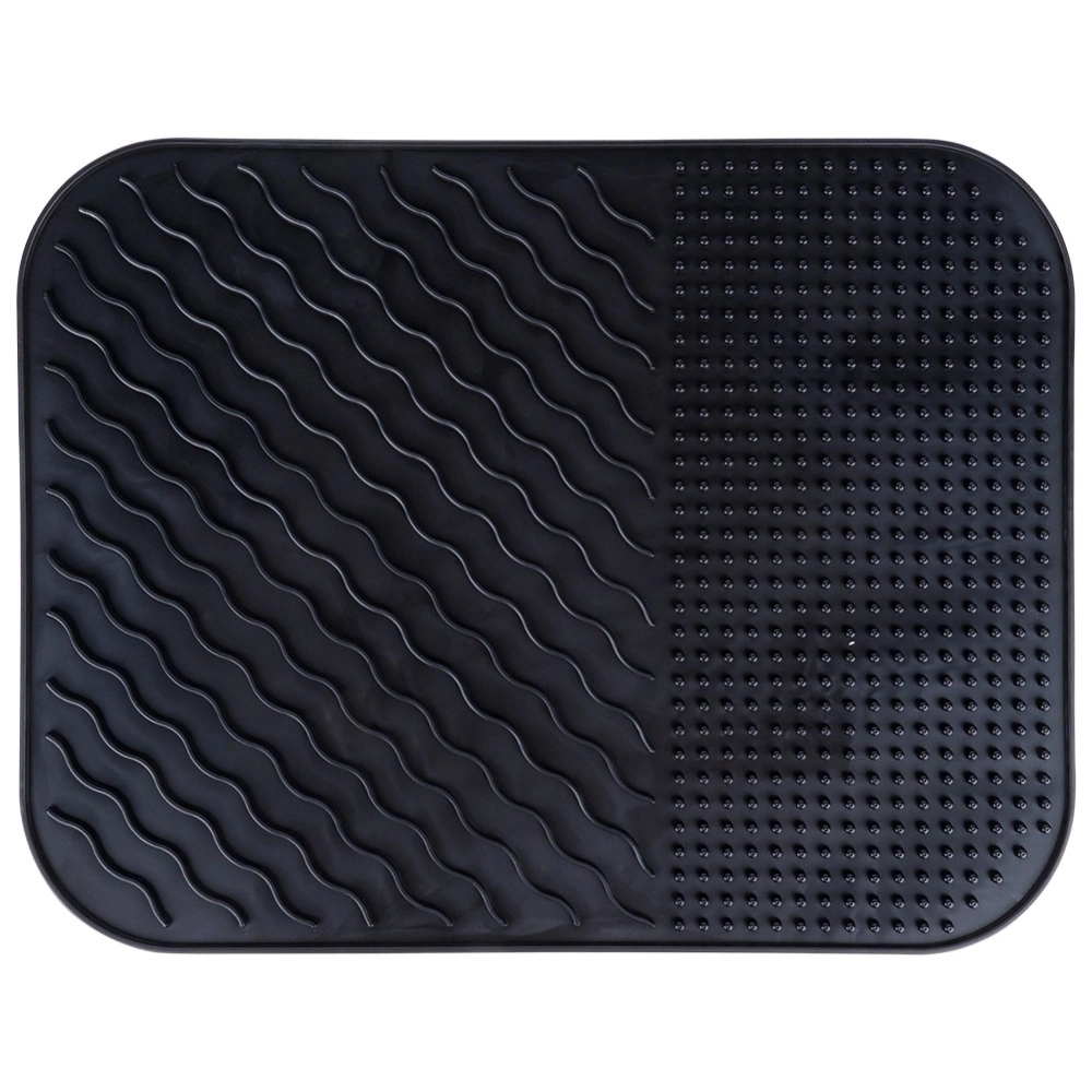 Mata do suszenia naczyń silikonowa czarna 34x26,5 cm