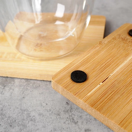 Podstawki pod kubek bambusowe 9,7 cm 4 szt.