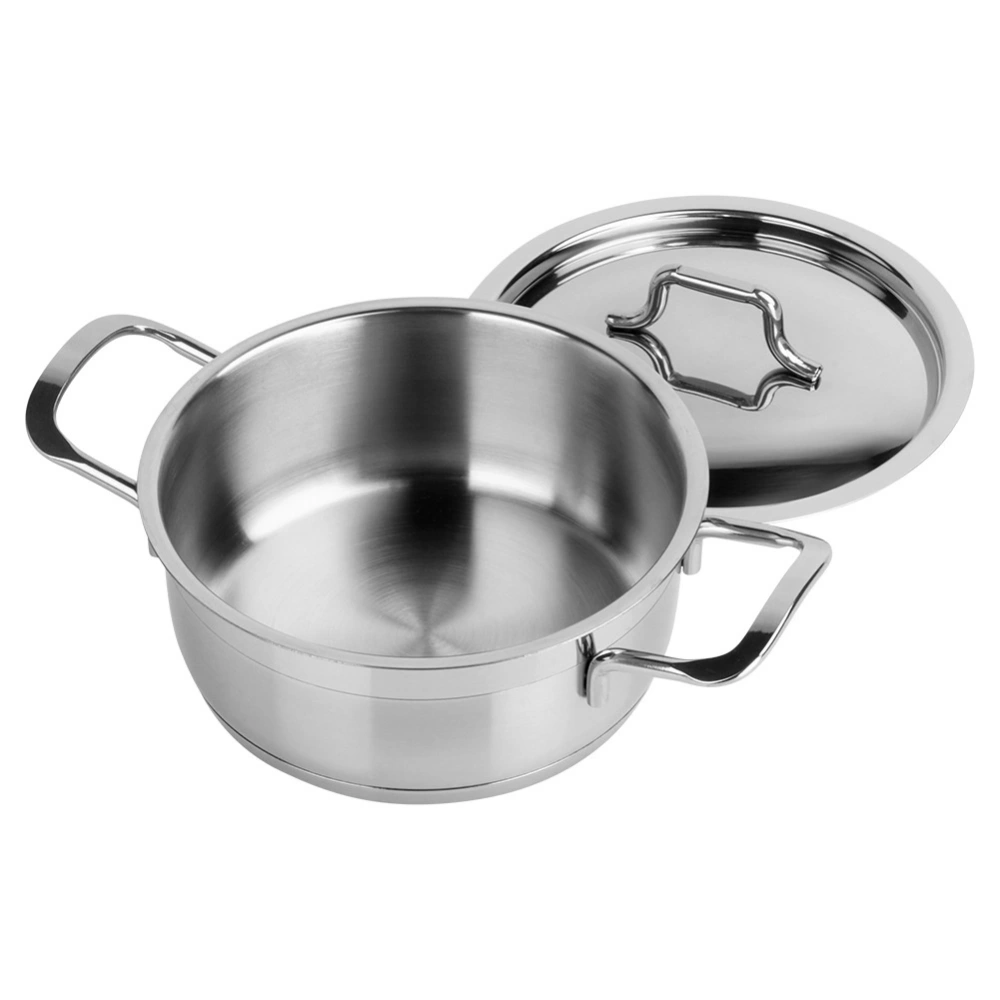 Garnek stalowy z pokrywką ANETT 16 cm, 1,2 l