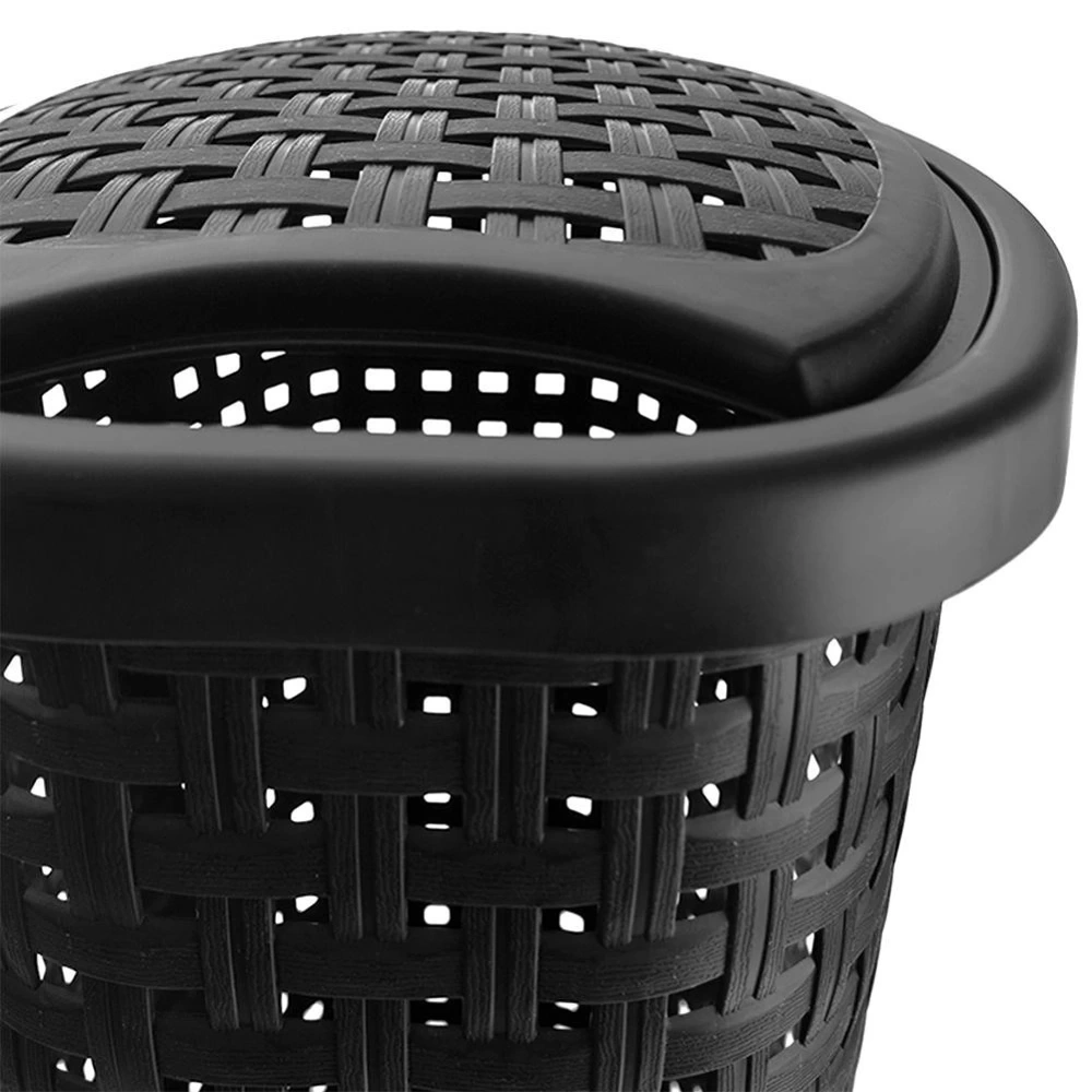 Kosz na pranie plastikowy czarny 45 l