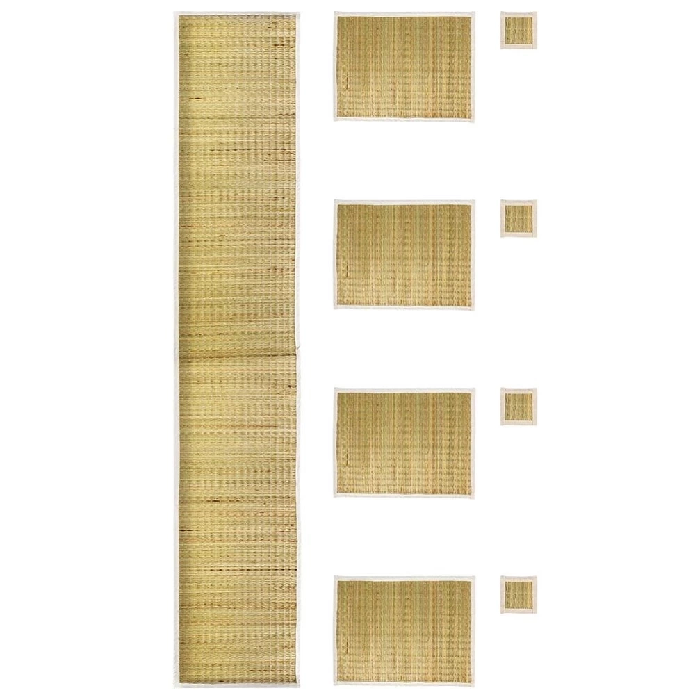 Podkładki na stół trawa zwijane 9 el.