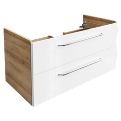 Szafka pod umywalkę 100 cm sękaty dąb + biały Milano Fackelmann 84215