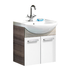 Szafka 62,4 cm z umywalką ceramiczną szary dąb + biały A-Vero Fackelmann