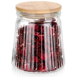 Pojemnik na produkty sypkie szklany z pokrywką i uszczelką 700 ml