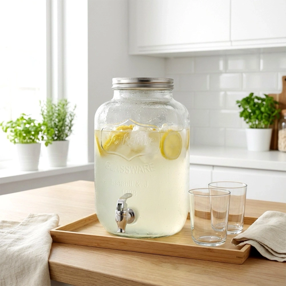 Słój do napojów z kranikiem szklany 4 l