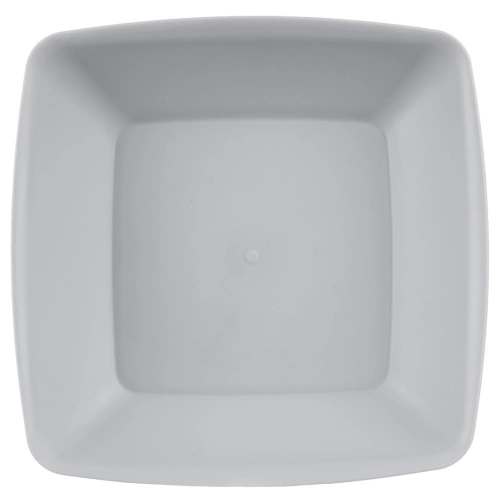 Talerze obiadowe głębokie plastikowe szare SANDY 17,5 cm, 500 ml 6 szt.