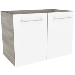 Dwudrzwiowa szafka pod umywalkę 59,8 cm szary dąb + biały Lima Fackelmann 84813