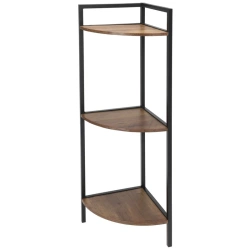 Regał metalowy czarny narożny 23,5x23,5x76 cm
