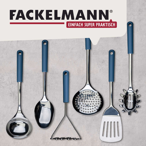 Łyżka do odcedzania Essential, niebieska - idealne narzędzie do gotowania FACKELMANN