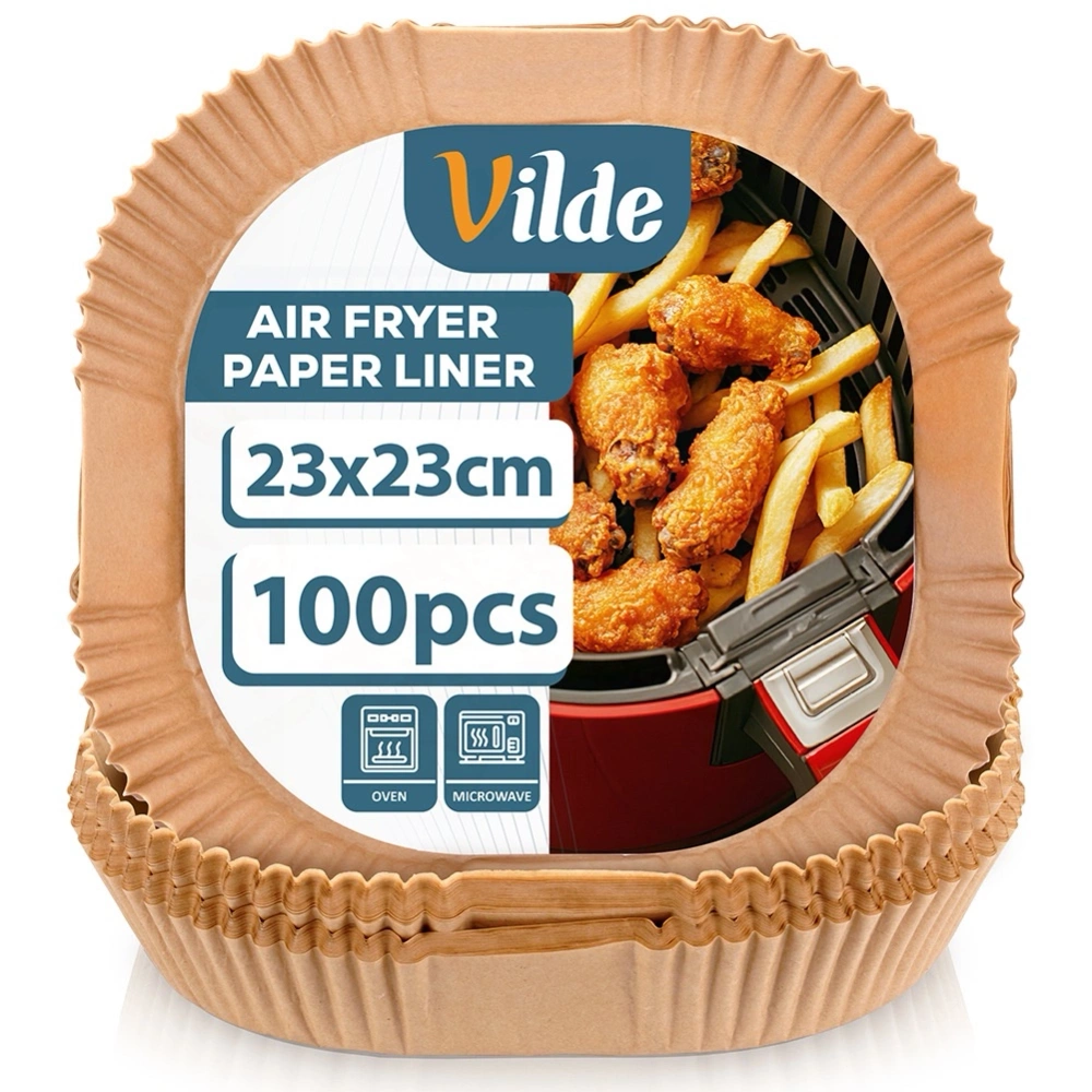 Wkład do frytkownicy Air Fryer beztłuszczowej papierowy kwadratowy 23x23 cm 100 szt.