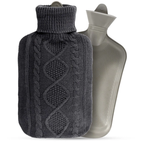 Termofor z pokrowcem szary 2 l