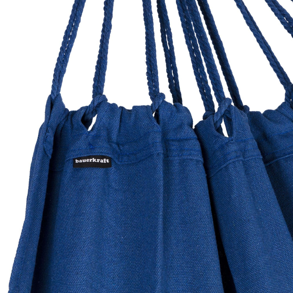 Dwuosobowy hamak ogrodowy bujak huśtawka leżak 200x150cm boho granatowy