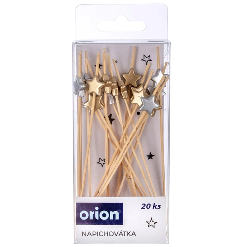 Wykałaczki do przekąsek bambusowe gwiazdka 12 cm 20 szt.