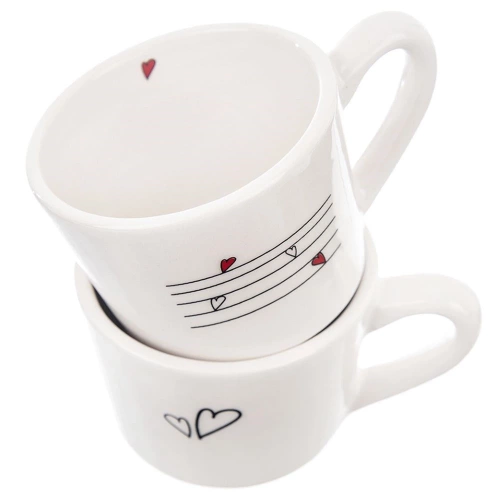 Kubki ceramiczne SERCE 210 ml 2 szt.