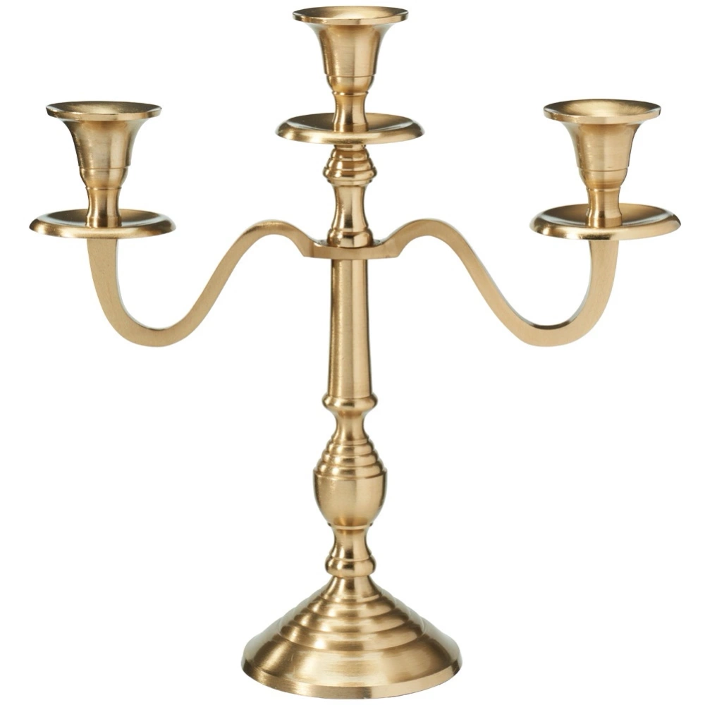 Świecznik kandelabr złoty 3-ramienny 30 cm