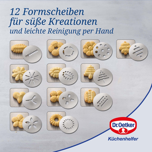Praska do ciastek z 12 formami – idealny pomocnik w kuchni  Dr. Oetker