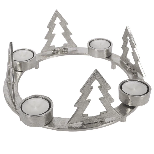 Świecznik aluminiowy na 4 świeczki 25 cm