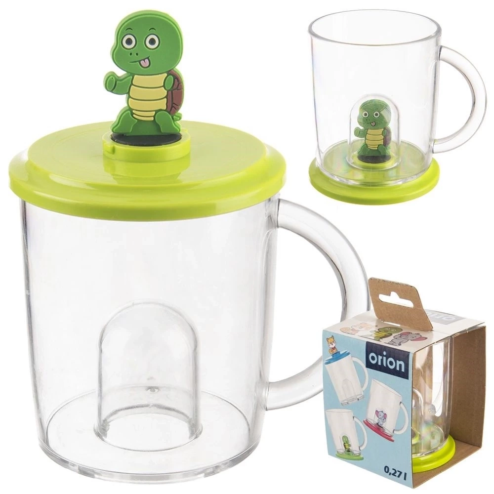 Kubek z figurką dla dziecka żółw 240 ml