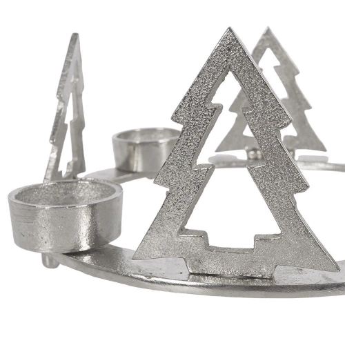 Świecznik aluminiowy na 4 świeczki 25 cm