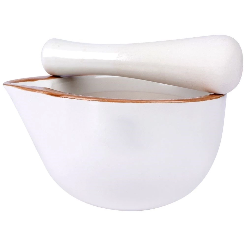 Moździerz do przypraw ceramiczny biały