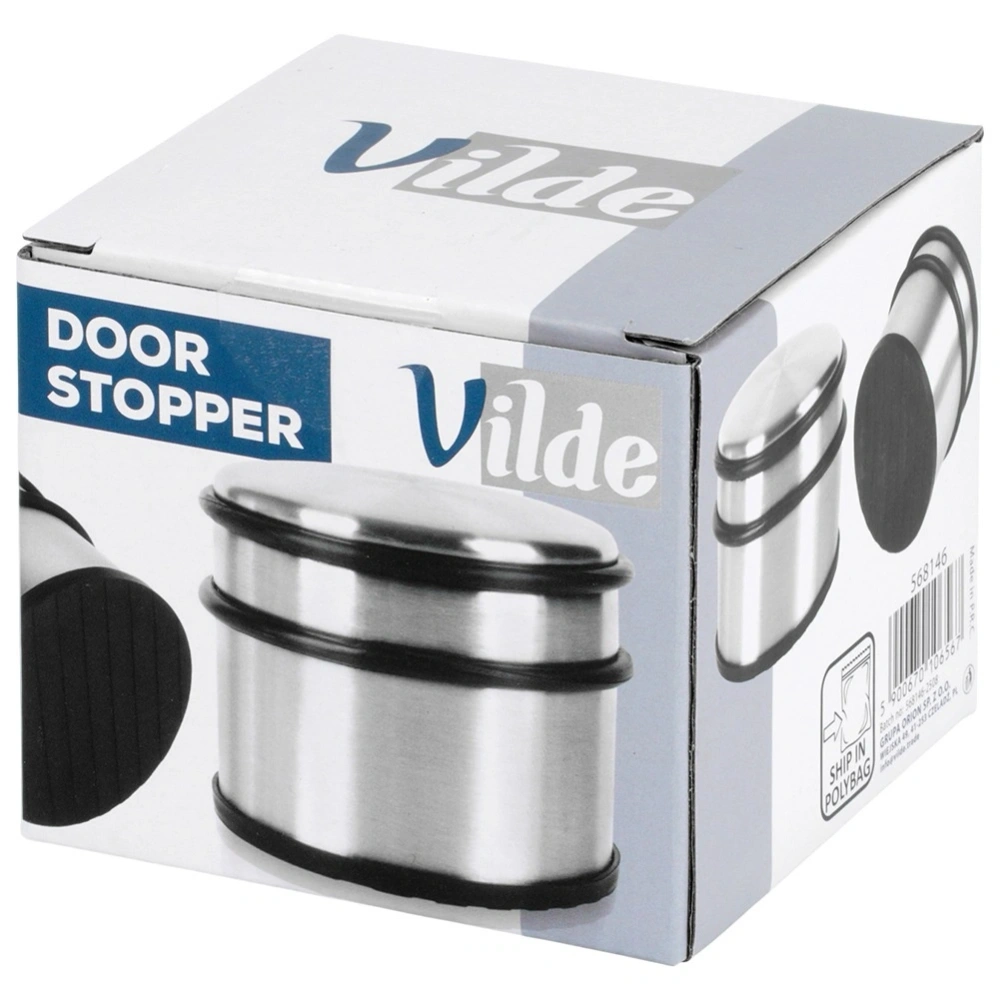 Stoper do drzwi stalowy srebrny 9,5 cm