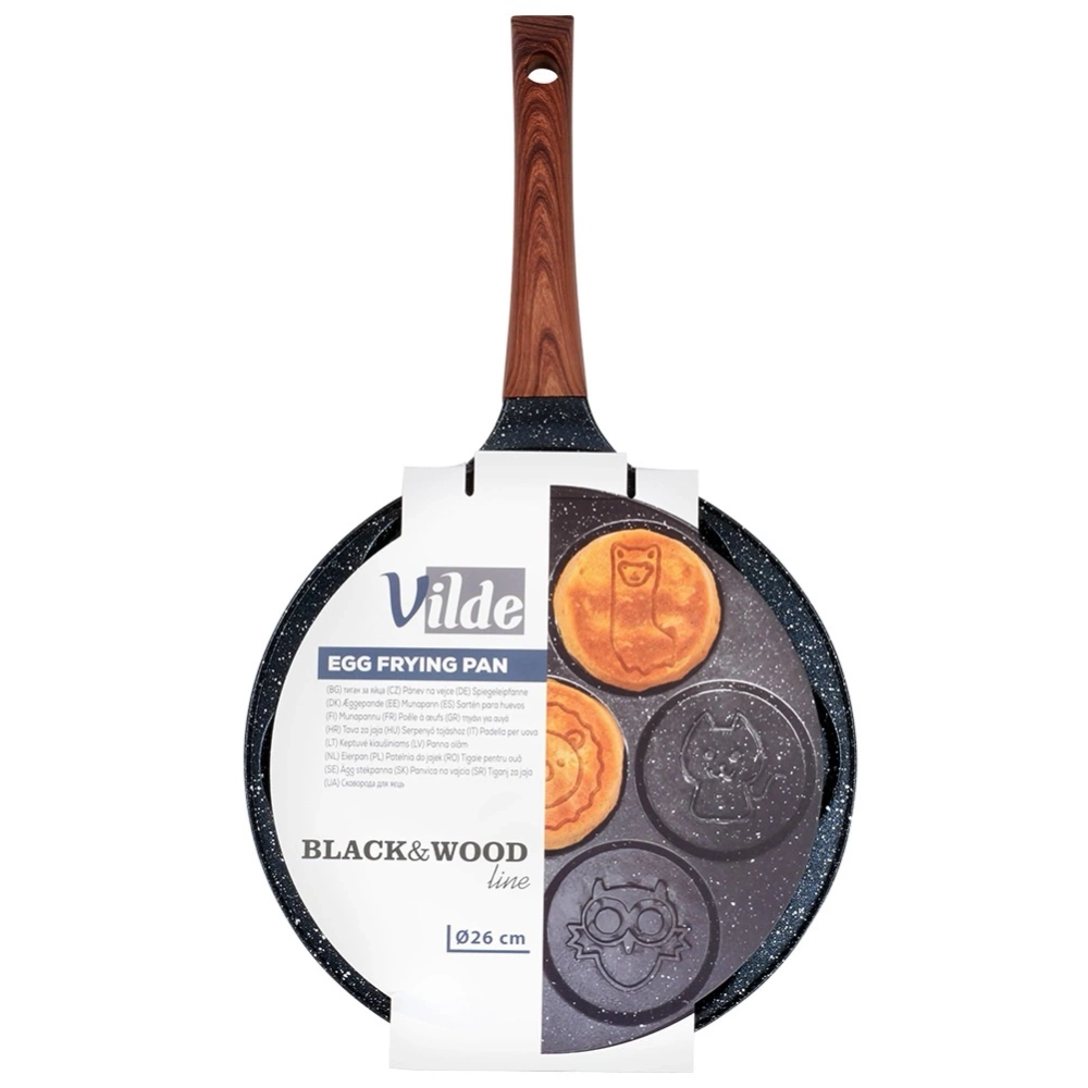 Patelnia do jajek granitowa 7 otworów BLACK&WOOD 26 cm