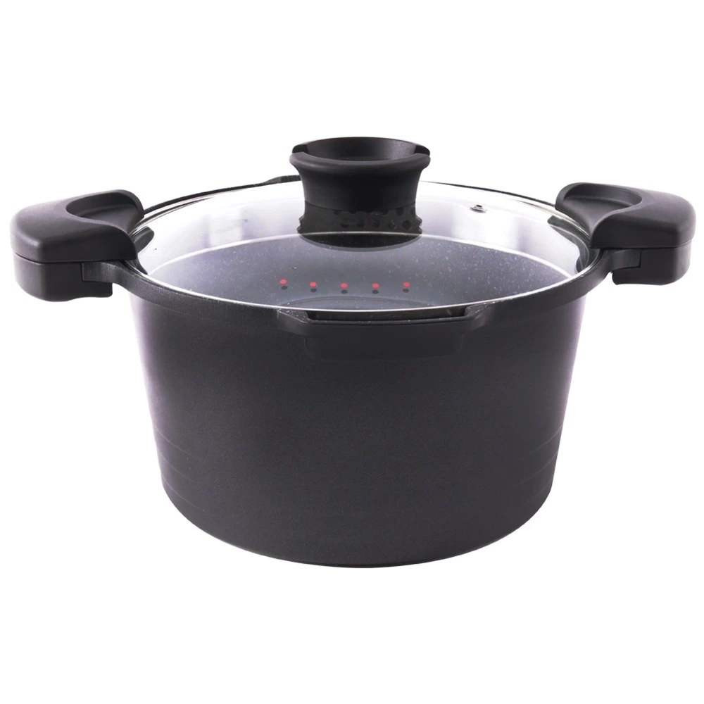 Garnek granitowy z pokrywką do odcedzania GRANDE 24 cm, 5,5 l