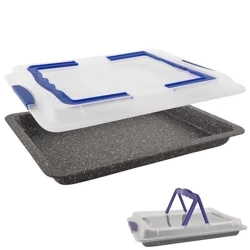 Forma do pieczenia granitowa z pokrywką GRANDE 43x29x7 cm