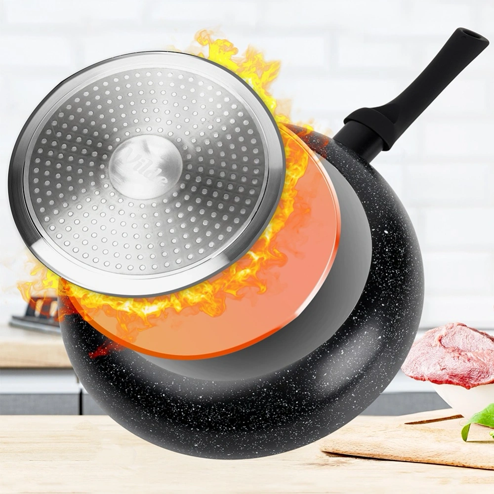 Patelnia granitowa BLACK LINE 24 cm