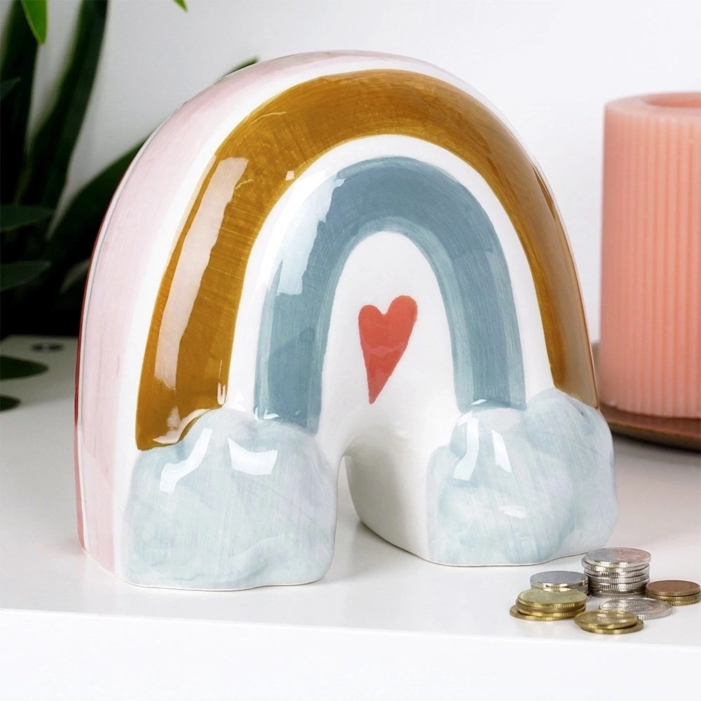 Skarbonka ceramiczna tęcza