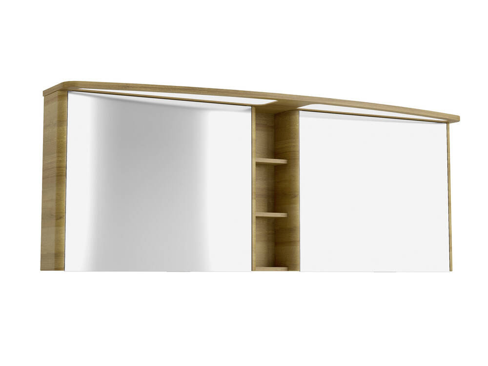Szafka lustrzana 142 cm z kolekcji Classico w kolorze dąb górski z oświetleniem LED
