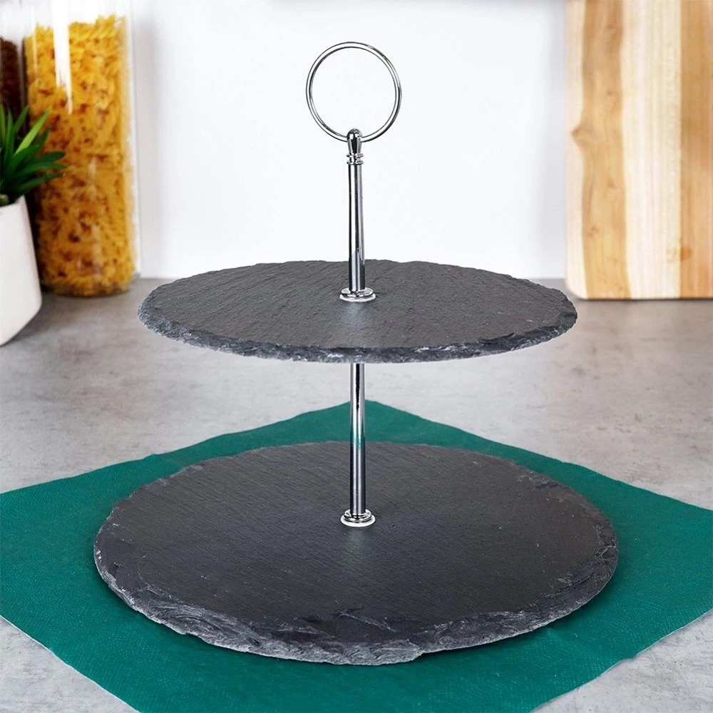 Patera kamienna 2-piętrowa 23 cm