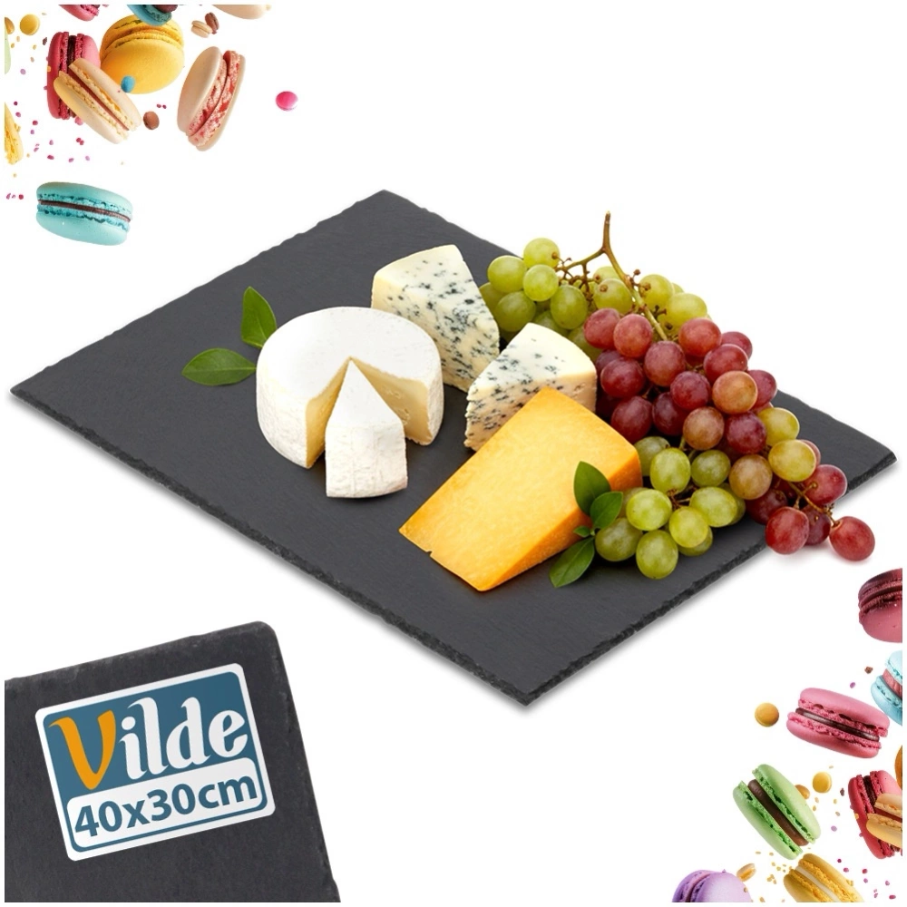 Taca do serwowania kamienna łupek prostokątna 40x30 cm