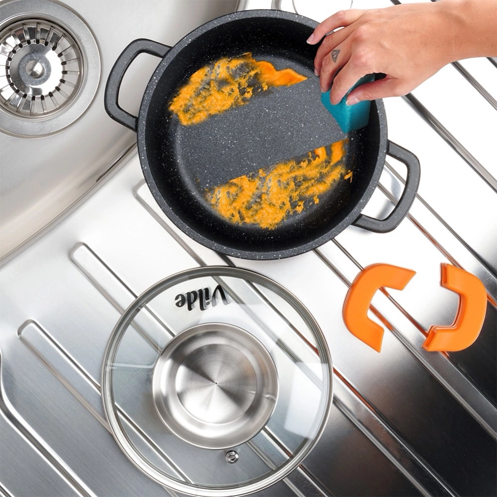 Garnek granitowy ze szklaną pokrywką TERRUNA AROMA 16 cm, 1,2 l