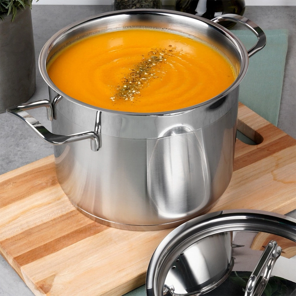 Garnek stalowy z pokrywką ANETT 16 cm, 2,3 l