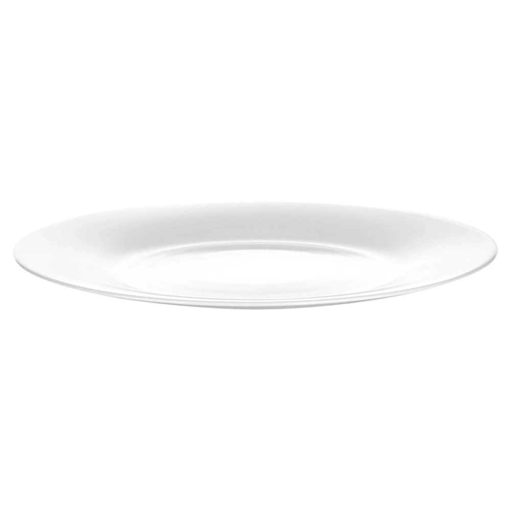 Talerze obiadowe płytkie szklane białe 25,5 cm 6 szt.