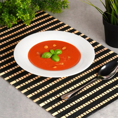 Talerze obiadowe głębokie szklane białe 21,5 cm, 400 ml 6 szt.