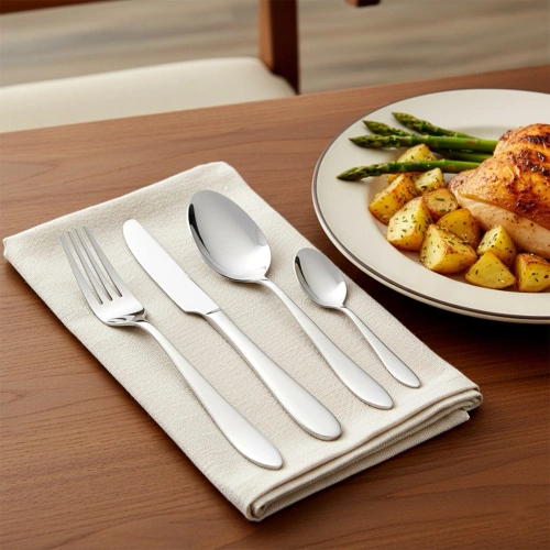 Zestaw sztućców stalowy dla 6 osób 24 el.