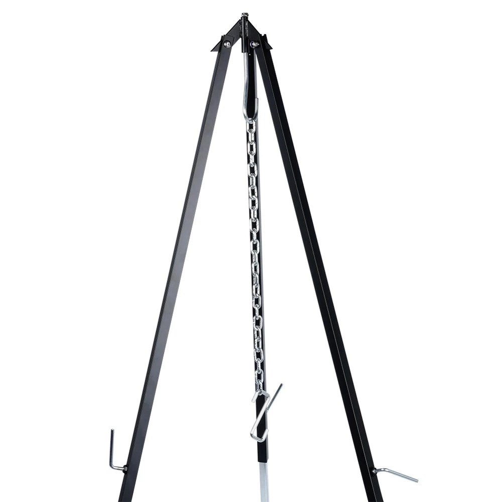 Stojak na kociołek, ruszt grillowy stalowy regulowany trójnóg 150 cm