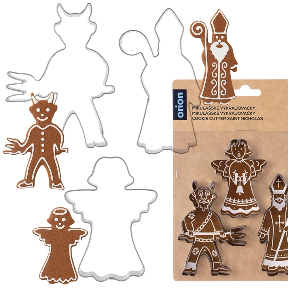 Wykrawacze do ciastek stalowy diabeł Mikołaj anioł 3 szt.