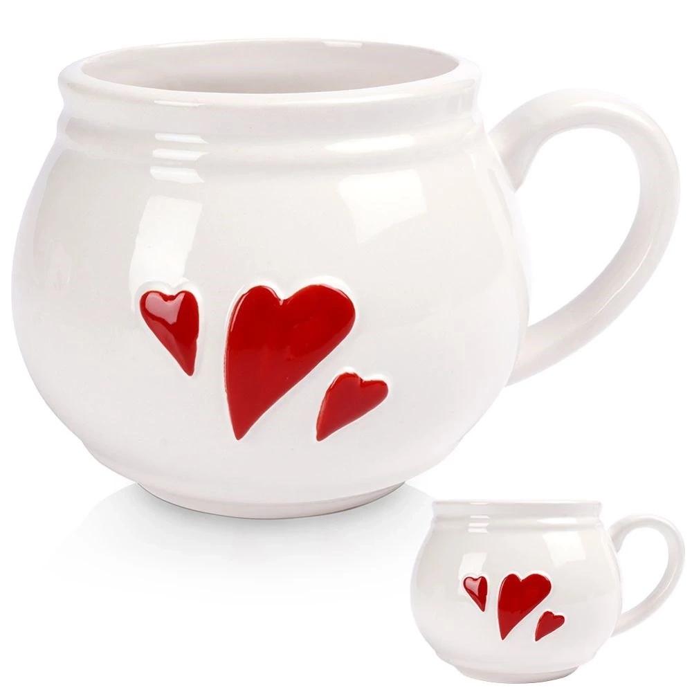 Kubek ceramiczny SERCE 430 ml