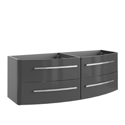 Szafka łazienkowa grafitowa 4-szufladowa 137,2 cm LANZET Classico