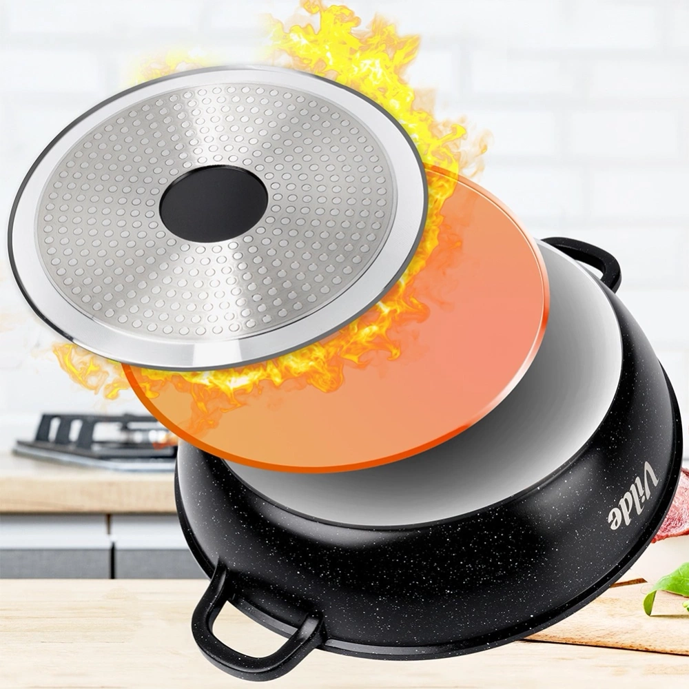 Patelnia granitowa głęboka ze szklaną pokrywką TERRUNA AROMA 28 cm, 3,3 l